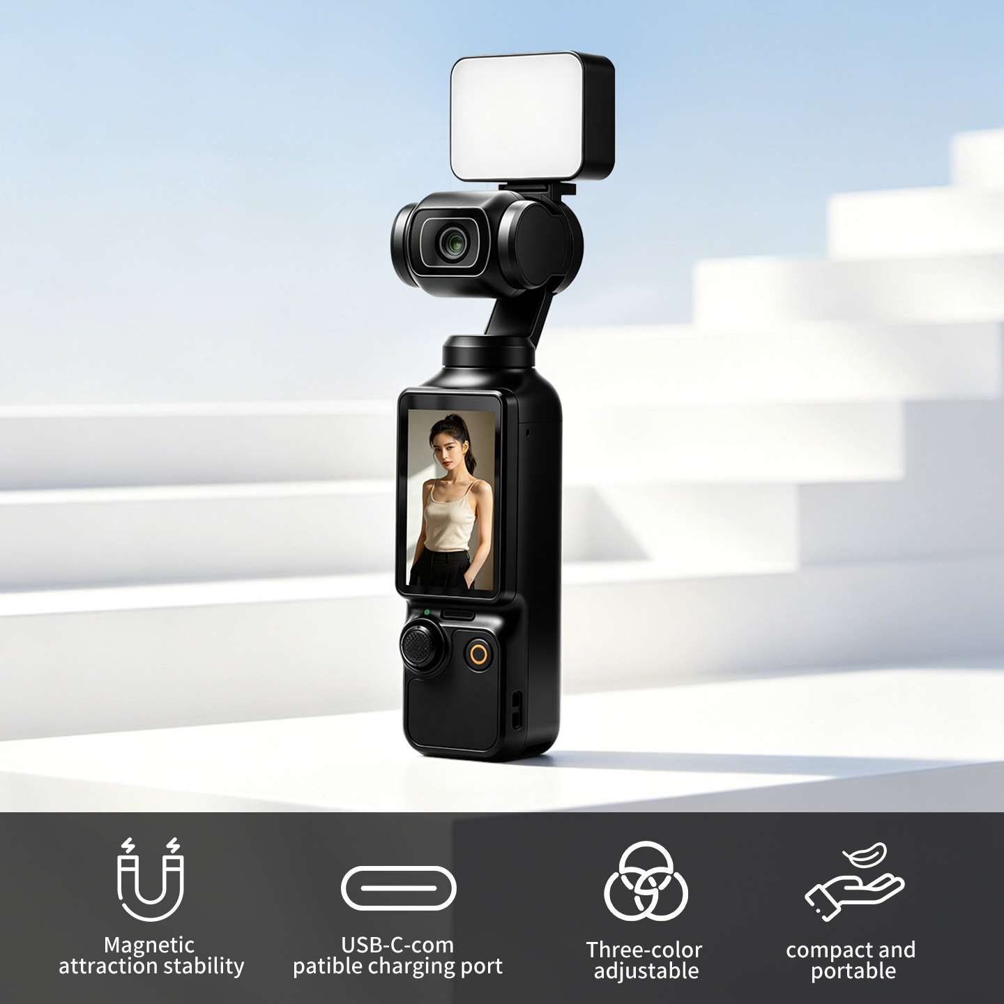 Photography Lighting Kit Portable - Draagbare magnetische vullicht voor DJI Osmo