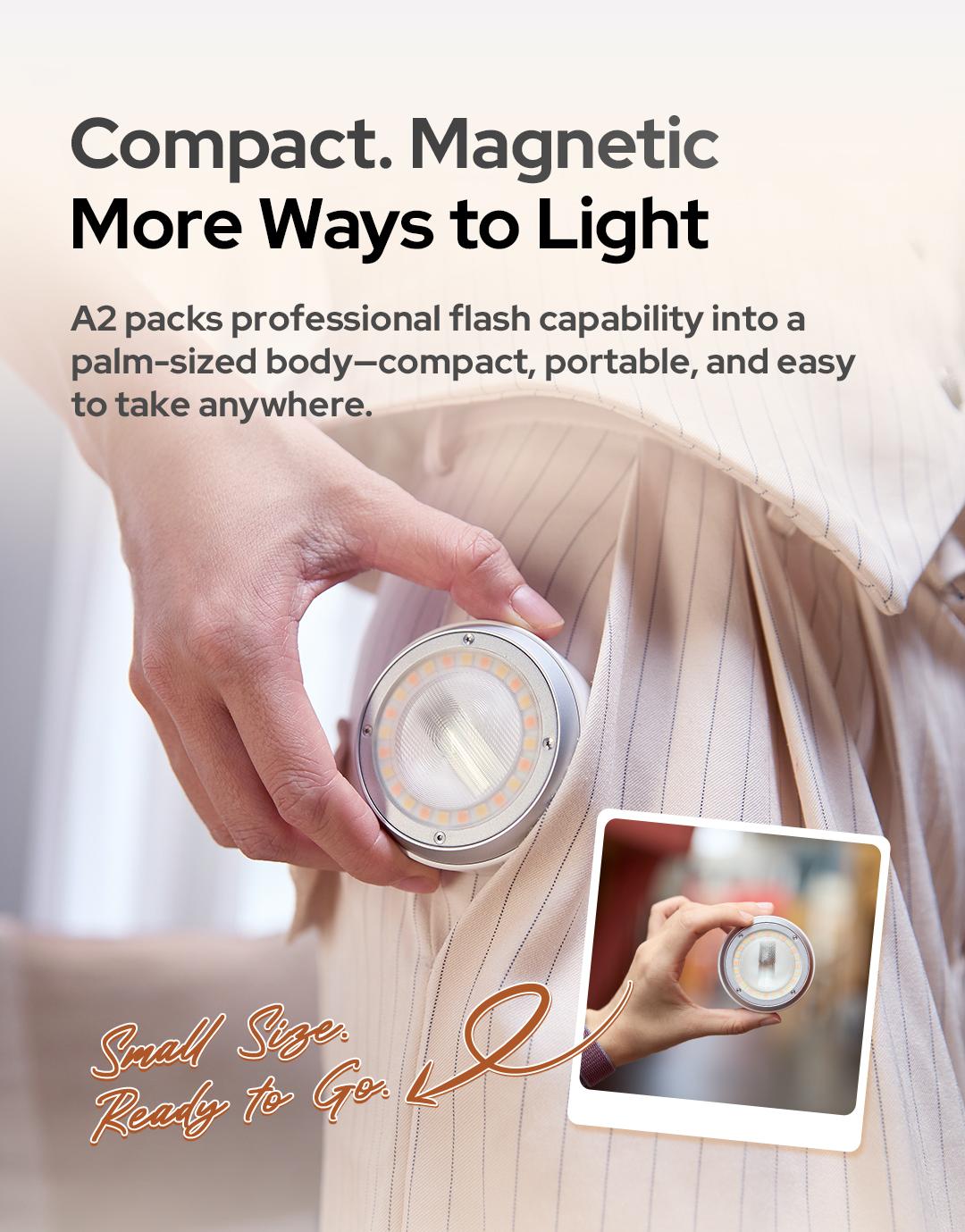 Photography Lighting Brands - Godox A2 magnetische flitslamp voor iPhone