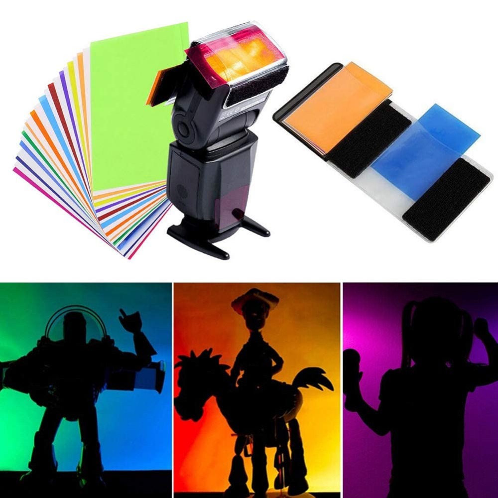 Photography Lighting Meter - 12 kleuren cameraflitsgels verlichtingsfilterset met universele