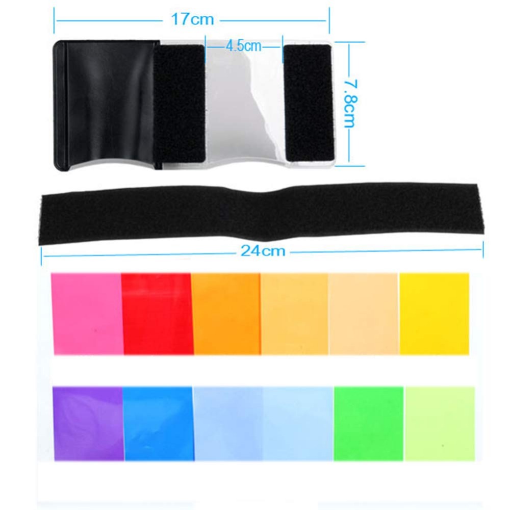 12 kleuren cameraflitsgels ver - Photography Lighting Meter recensie en prijs