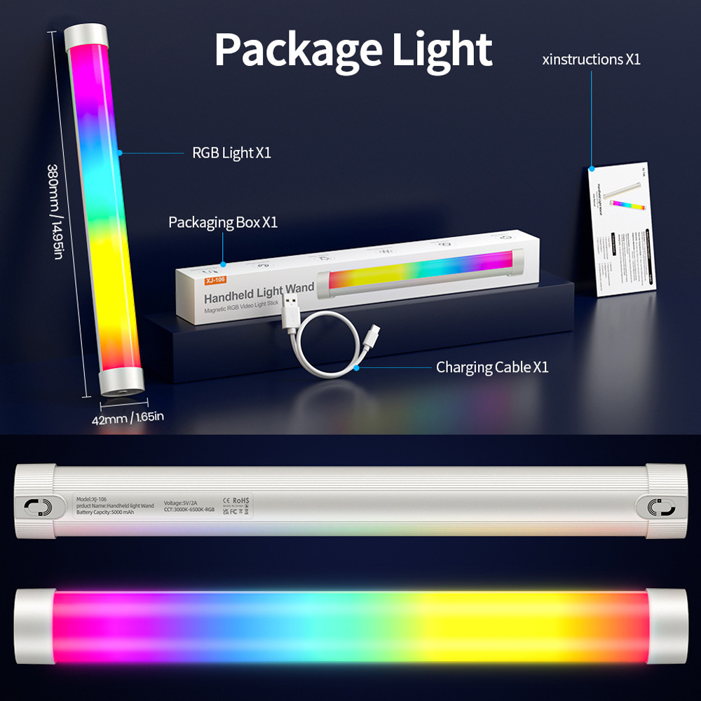 Magnetische handlamp met RGB L - Photography Lighting Handheld recensie en prijs